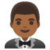 man in tuxedo, medium-dark skin tone